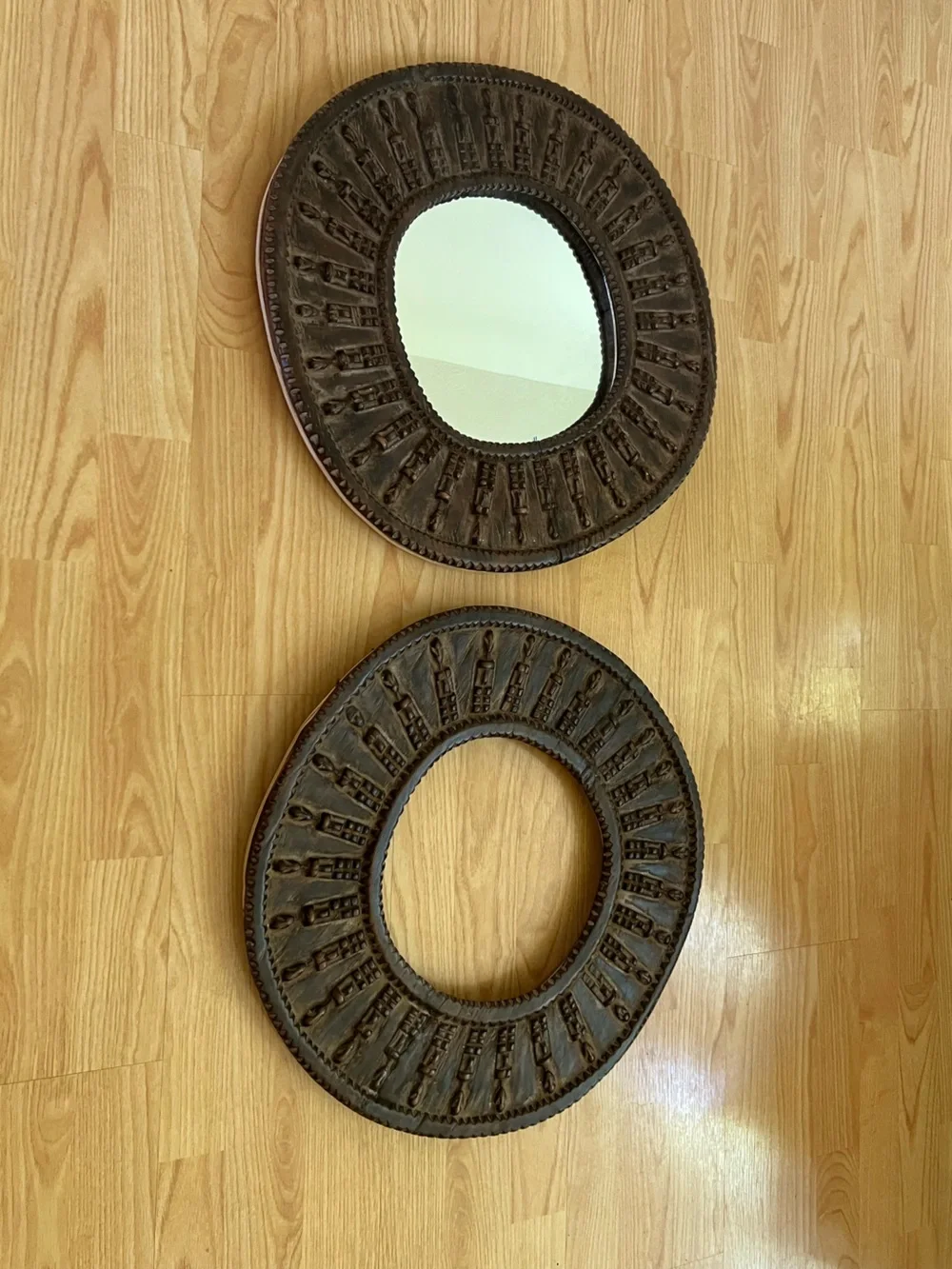 SET OF TWO MALIAN DOGON CARVED WOODEN FRAMES